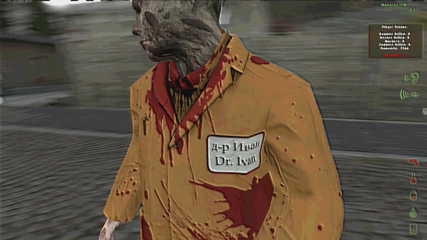 Harte NussDr. Ivan, auch bekannt als Patient Null, ist nur sehr schwer zu töten und teilt hart aus. Dafür trägt er aber angeblich ein besonders wertvolles Item mit sich.