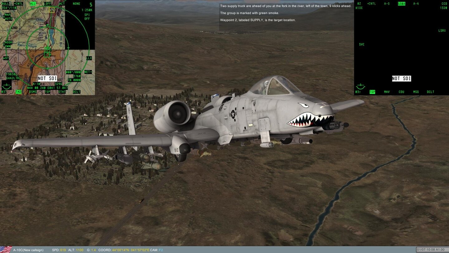 DCS: A-10C WarthogDie Waffensysteme wurden sehr präzise modelliert.