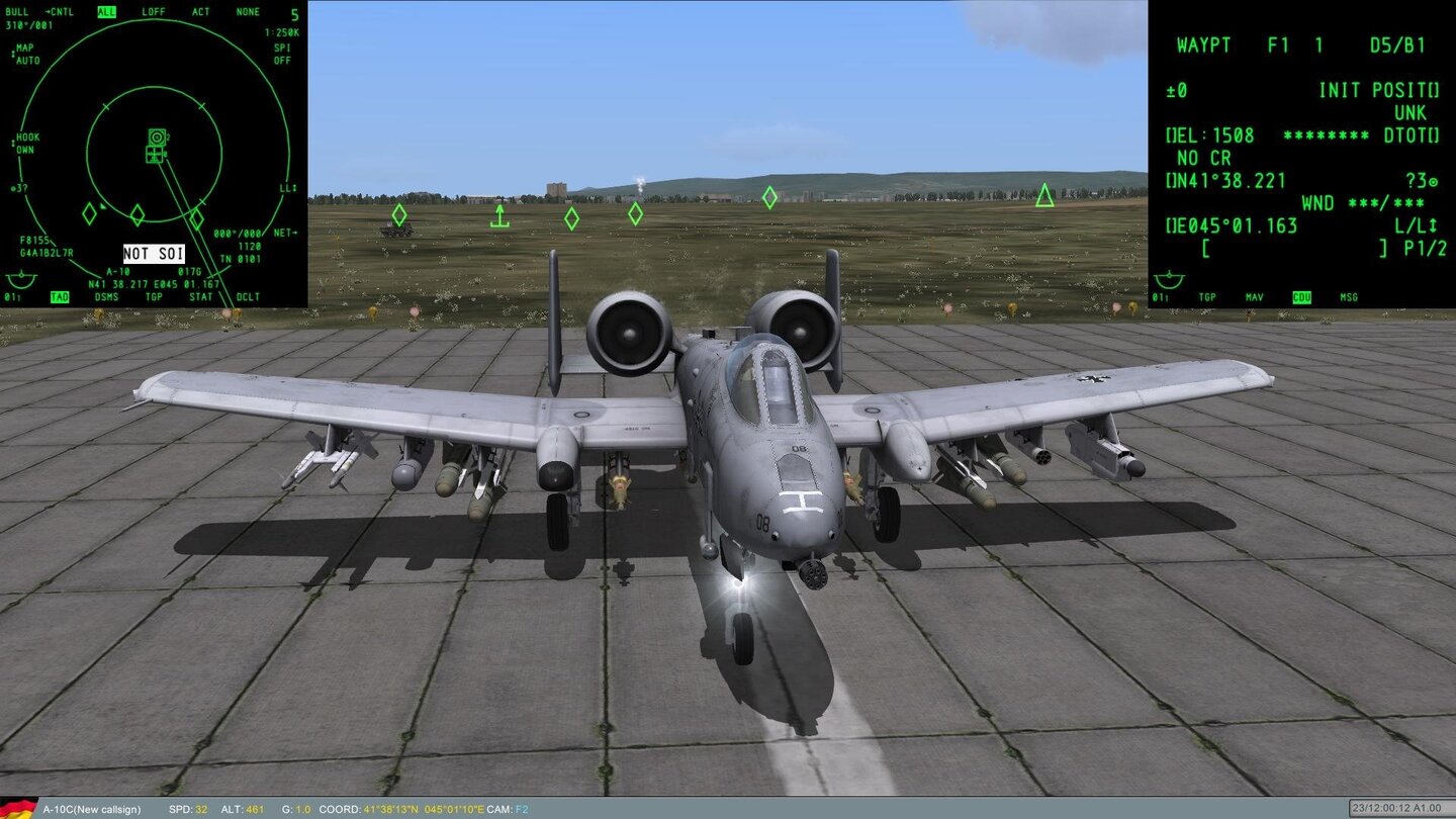 DCS: A-10C WarthogIm Gamemodus werden Ziele und Verbündete deutlich markiert.