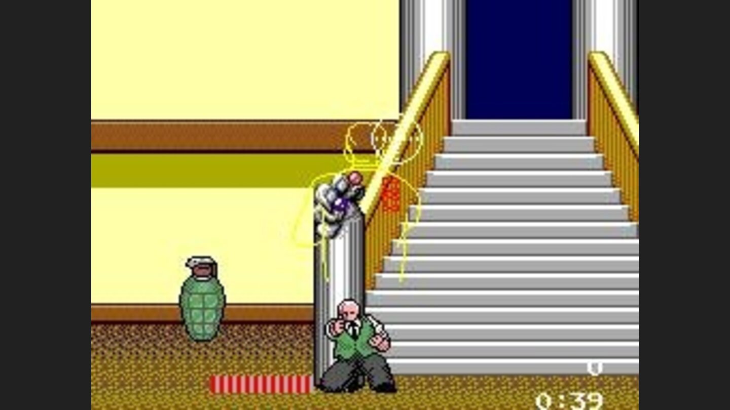 Shoot the grenades before they reach you