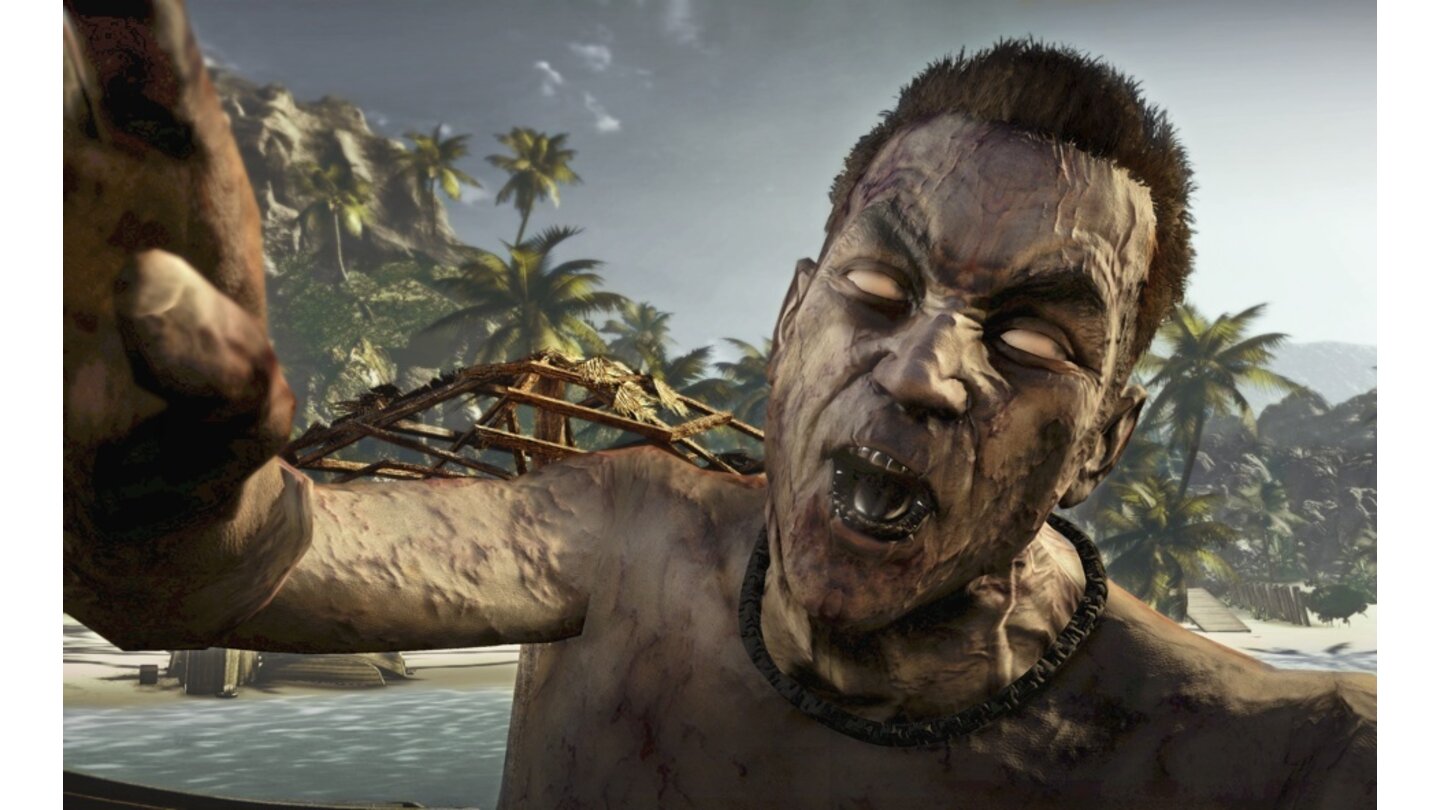 Dead IslandWenn uns die Zombies packen, können wir sie mit hektischem Tastenhämmern wieder abschütteln.