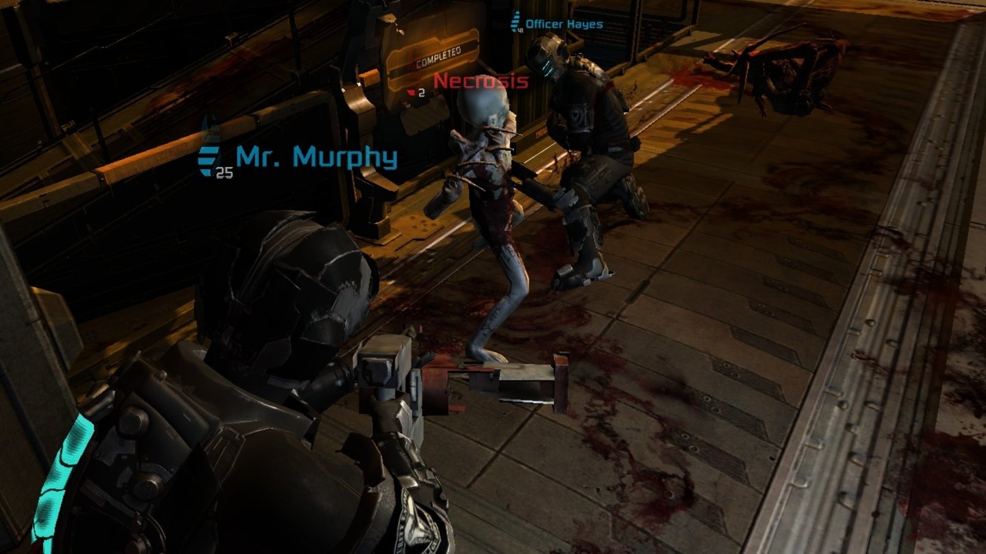 Dead Space 2In den Mehrspieler-Gefechten finden Sie selten genug Zeit, die Gliedmaßen der Necromorphs anzuvisieren.