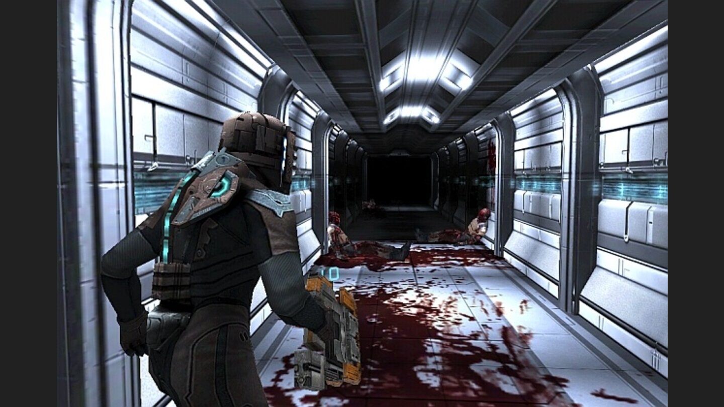 Dead Space (iPhone)Dead Space ist ein gutes Beispiel dafür, wie wichtig das iPhone auf dem Spielemarkt inzwischen geworden ist. Es gibt keinen Ableger für DS und PSP. Auf dem iPhone wurde aber ein echtes 3D-Actionspiel realisiert. In Punkto Gewalt steht diese Fassung seinen großen Brüdern in nichts nach. Ihr lauft mit eurem Schutzanzug durch dunkle Korridore und bekämpft die altbekannten Necromorphs. Die Steuerung orientiert sich dabei an Ego-Shootern auf dem iPhone. Mit leichten Streichbewegungen der linken Hand lasst ihr den Spielcharakter Vandal durch die Gänge laufen, mit rechts bestimmt ihr die Richtung und den Blickwinkel. Items und Gegenstände werden mit Fingertipps eingesammelt. Die Handlung wurde kurz vor dem zweiten Teil angesiedelt, erzählt also eine ganz eigenständige Geschichte. Technisch erwarten den Spieler druckvoller Sound und sehr gute Hintergrundgrafiken. Die Necromorphs hingegen sehen aufgrund ihrer Größe etwas grob und daher nicht ganz so beeindruckend aus, werden dafür aber gewohnt rabiat zerlegt. Die Veröffentlichung im deutschen AppStore hat sich etwas hingezogen, inzwischen ist der atmosphärische Titel aber erhältlich.