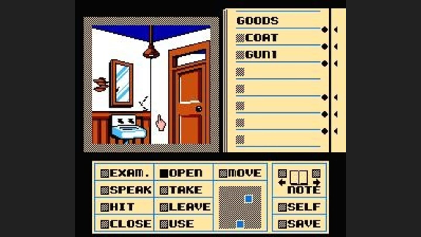 Select a verb, and then click on the object you want to interact with