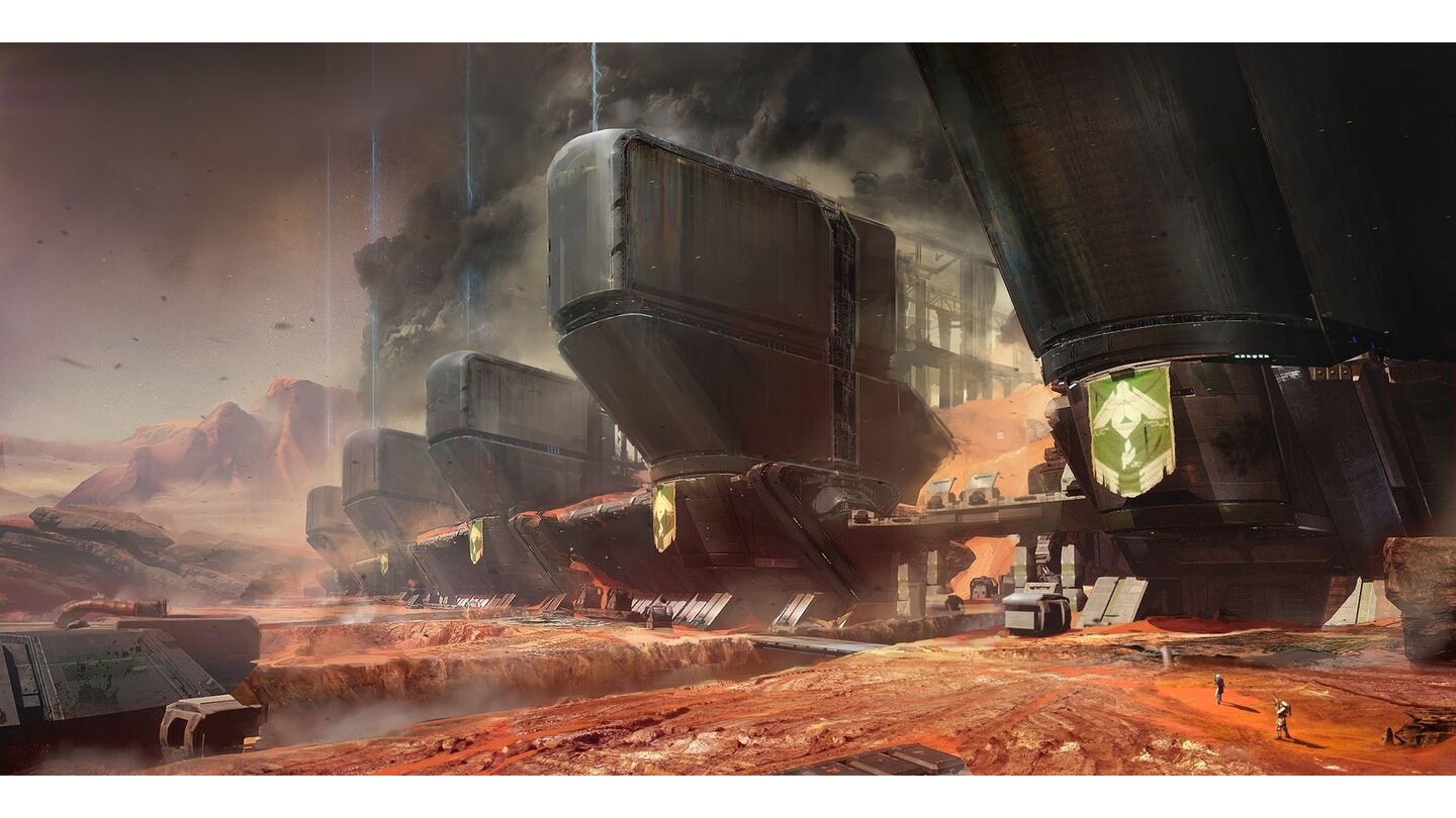 DestinyDieses Sperrgebiet auf dem Mars wird von Cabal-Raumpiraten beherrscht.