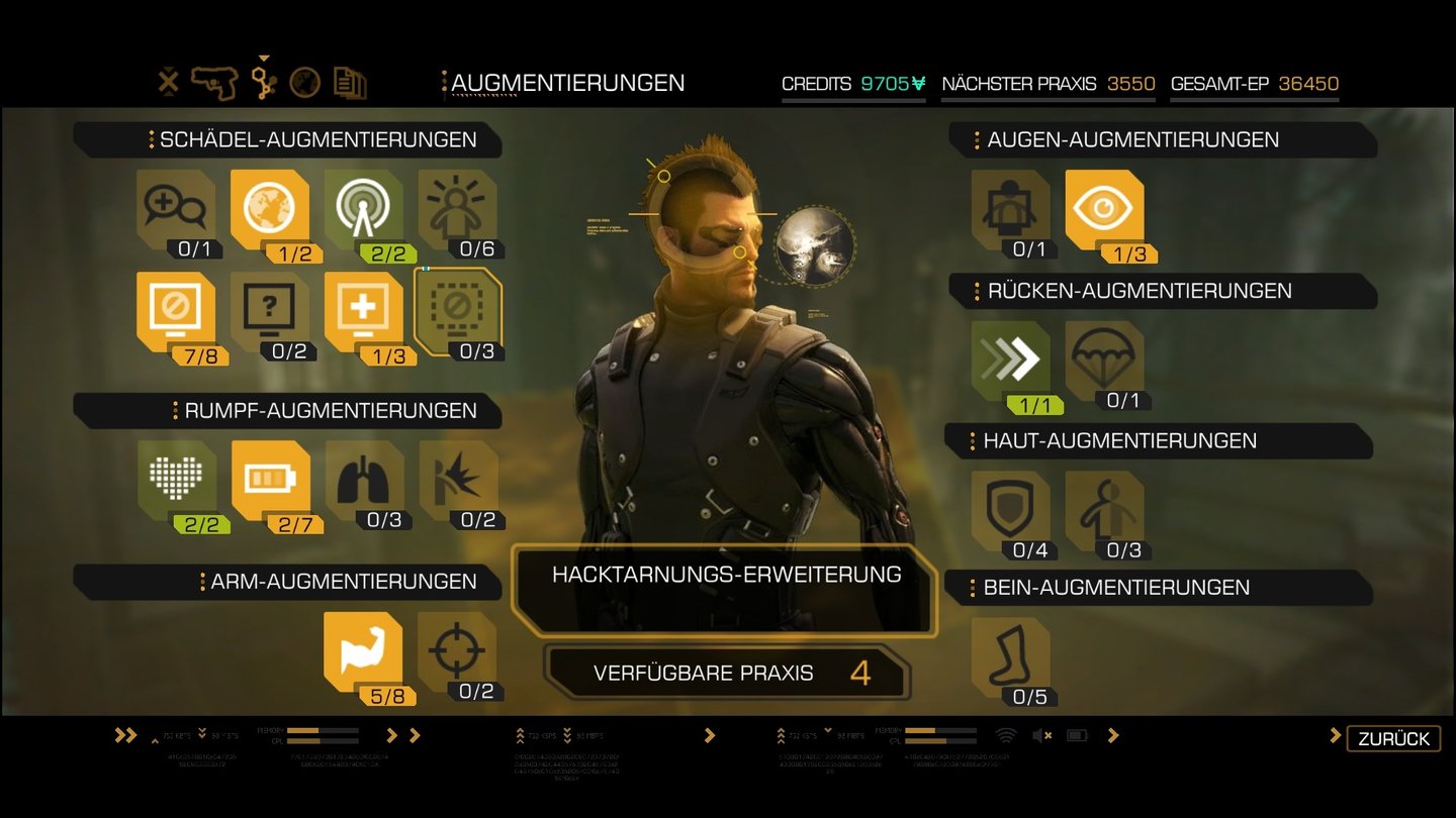 Deus Ex: Human Revolution - Missing LinkAnfangs noch augmentierungslos können wir Adam im weiteren Spielverlauf passend zu unserer Spielweise weiterentwickeln.