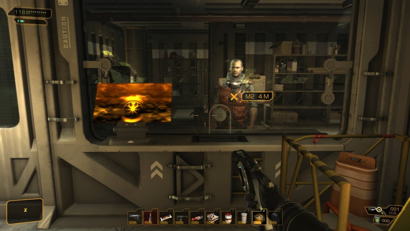 Deus Ex: Human Revolution - Missing LinkEinen Händler gibt es im DLC auch. Und der hat sogar eine Nebenquest für uns.