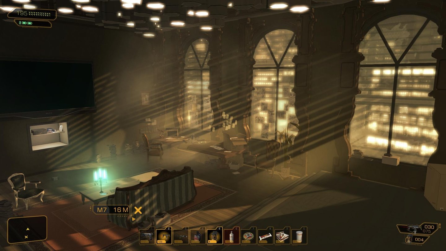Deus Ex: Human RevolutionBei Gesichtern versagt sie, dafür erzeugt die Grafik-Engine eine tolle Lichtstimmung.