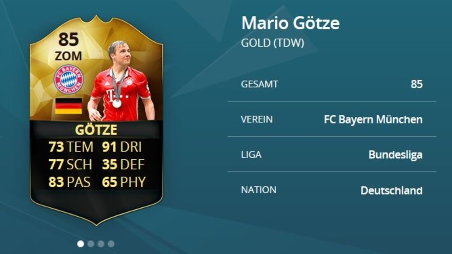 FIFA 16 Ultimate TeamMario Götze