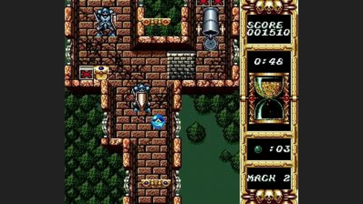 Branching ways for the ball, and enemies appear...