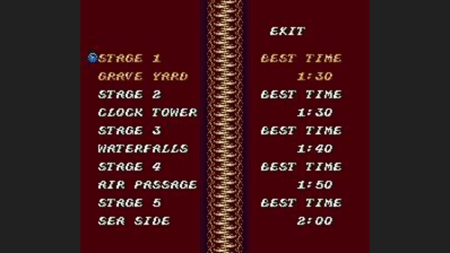 Stage Select (in Time Mode)