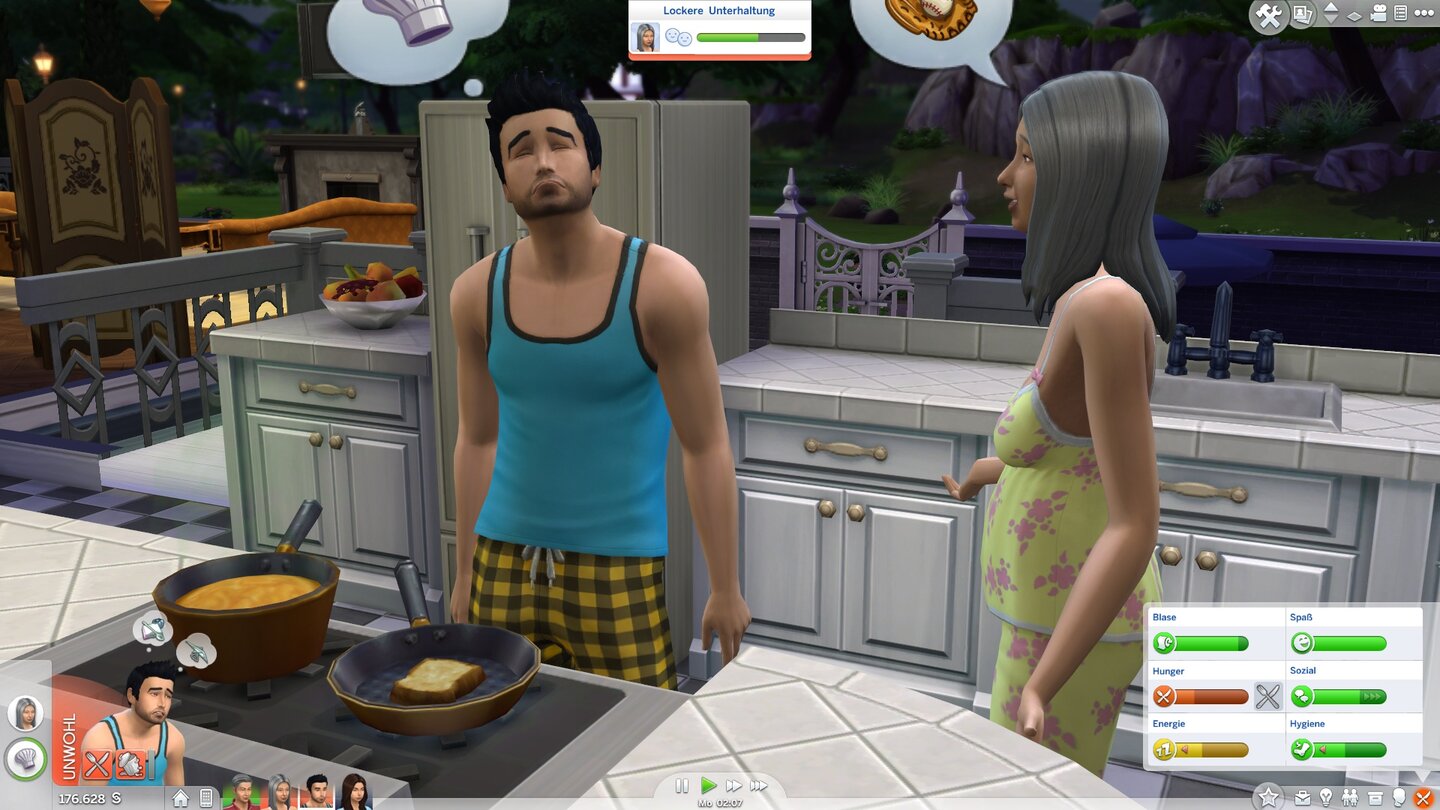 Die Sims 4 - Screenshots aus der Test-VersionDie Gefühle der Sims lassen sich an den Gesichtern ablesen – eine der Stärken der Comicgrafik.