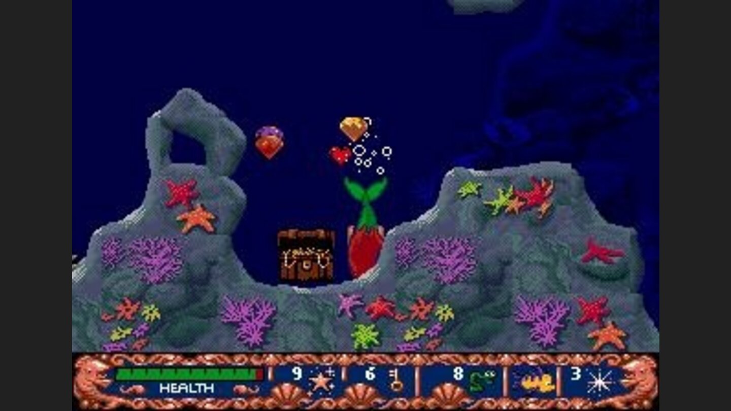 So much treasure at once is too much for such a little mermaid