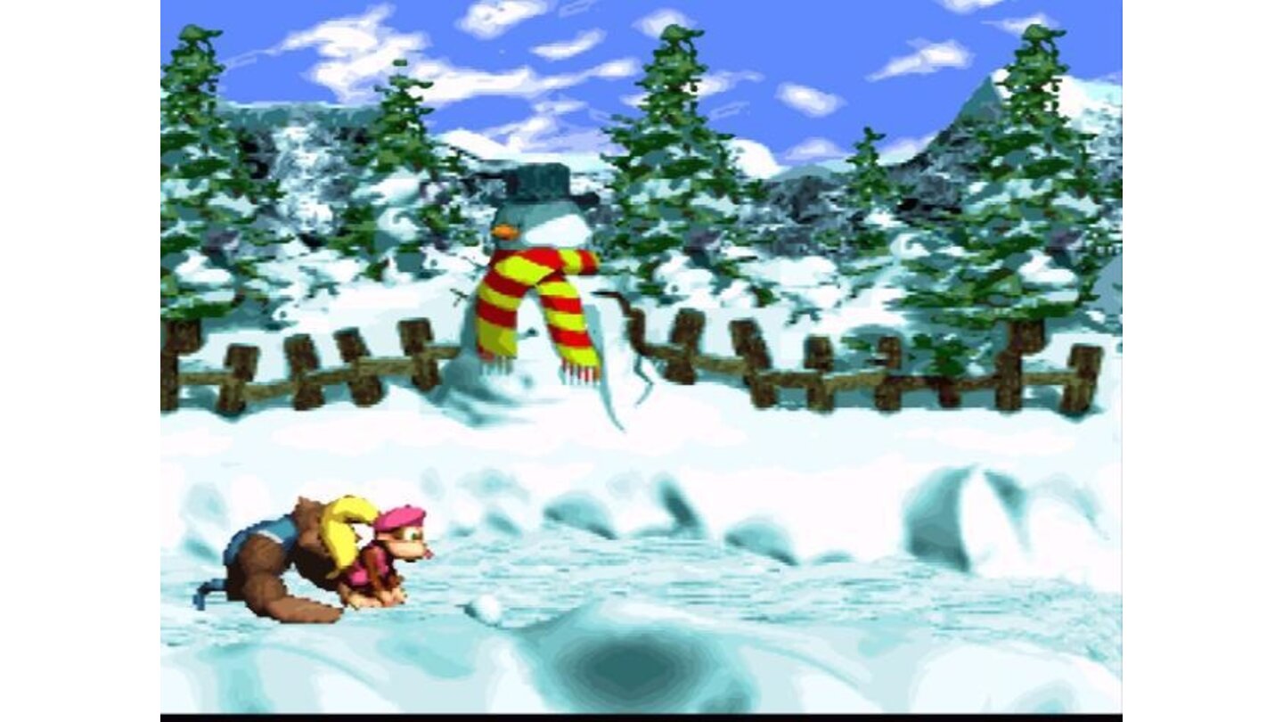 A snowy level