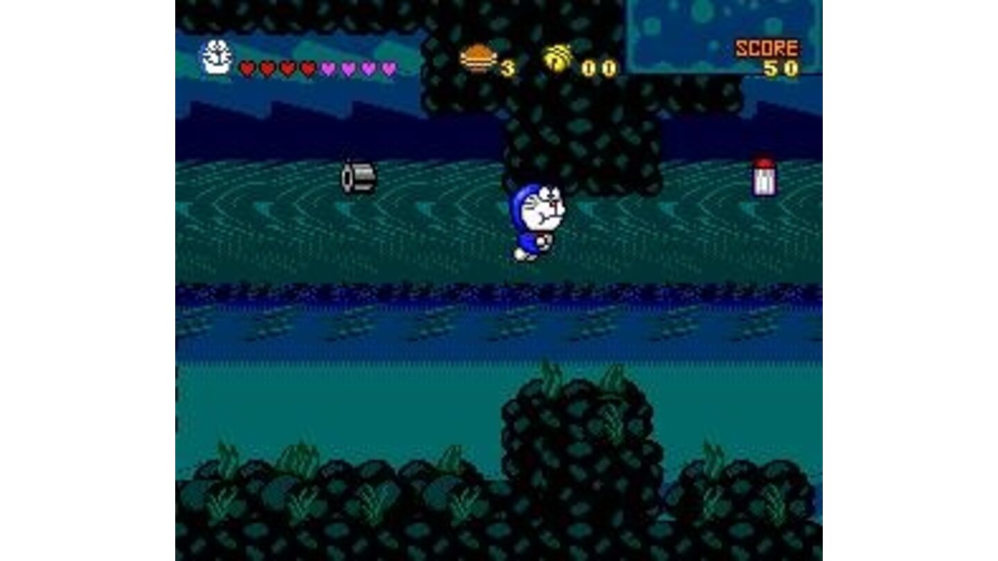 A weird level. Doraemon doesn't quite understand where he is