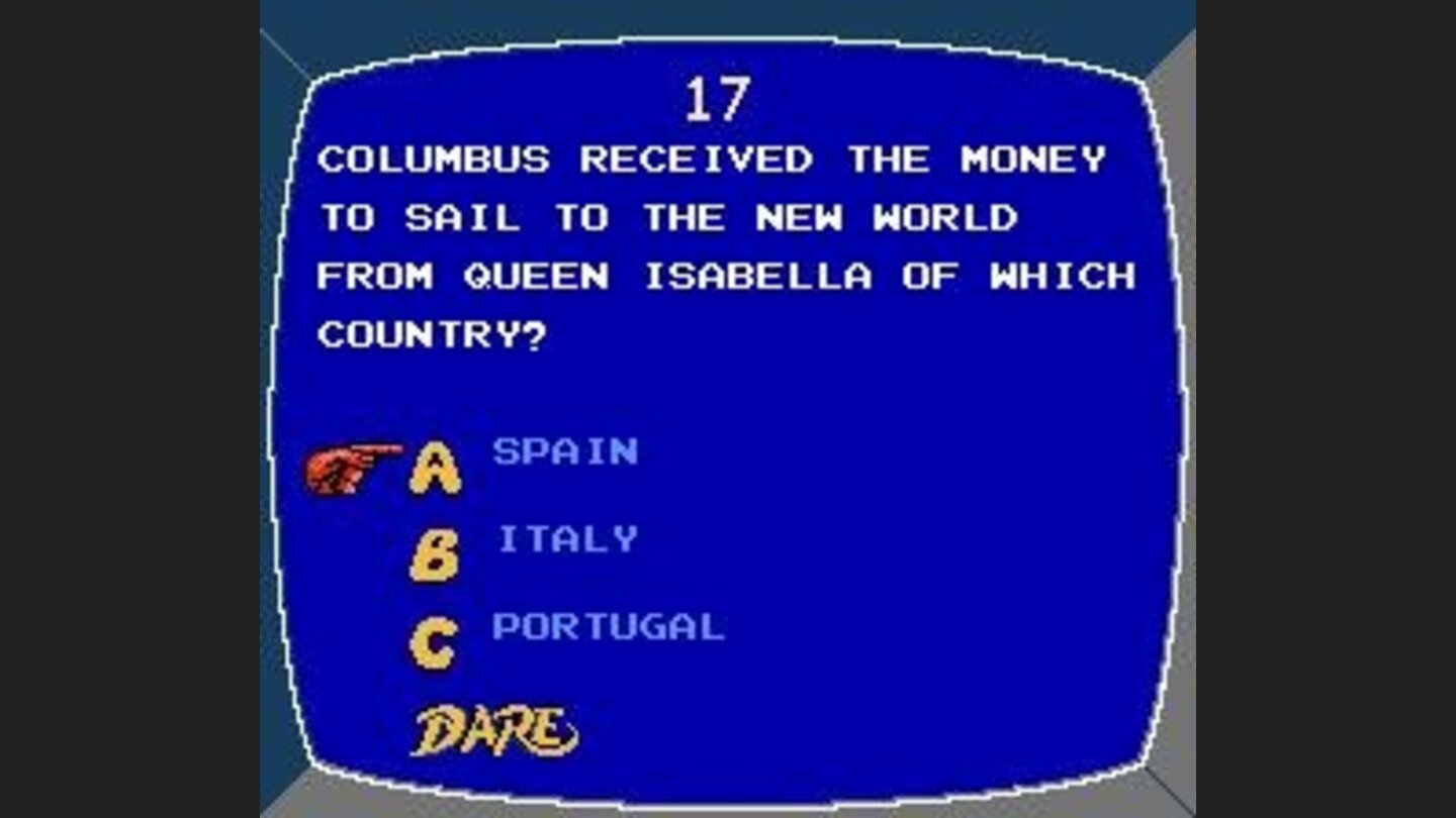 Actual in-game questions