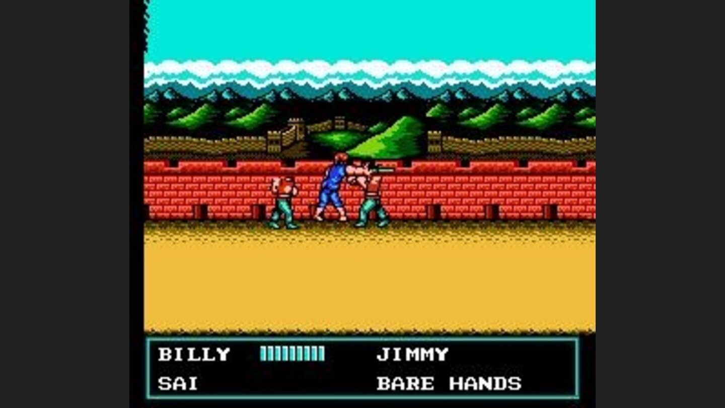 Billy faces s couple of Chinese thugs at the Great Wall of China.