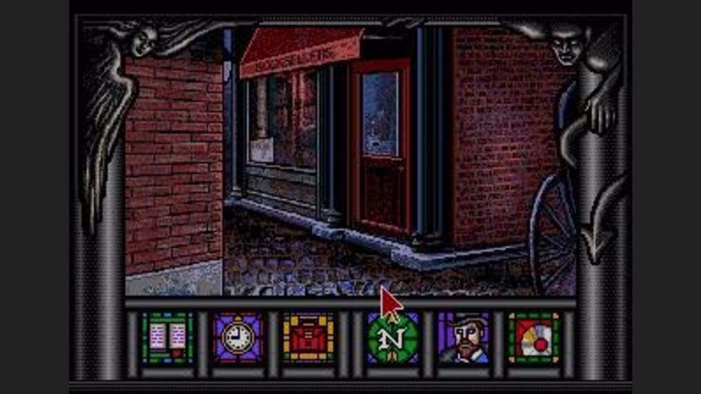 In front of the bookseller