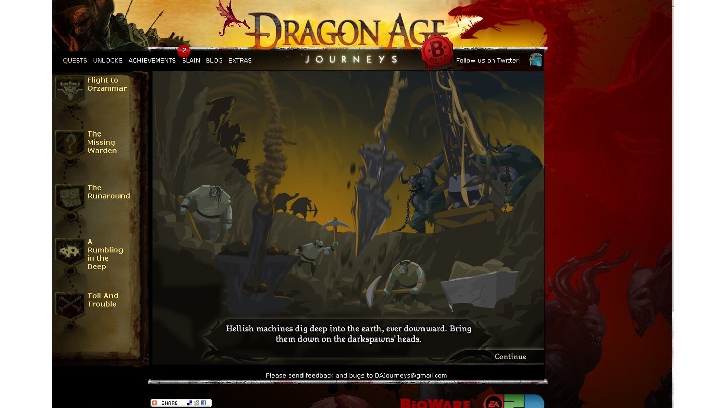 Dragon Age Journeys - Browserspiel Special