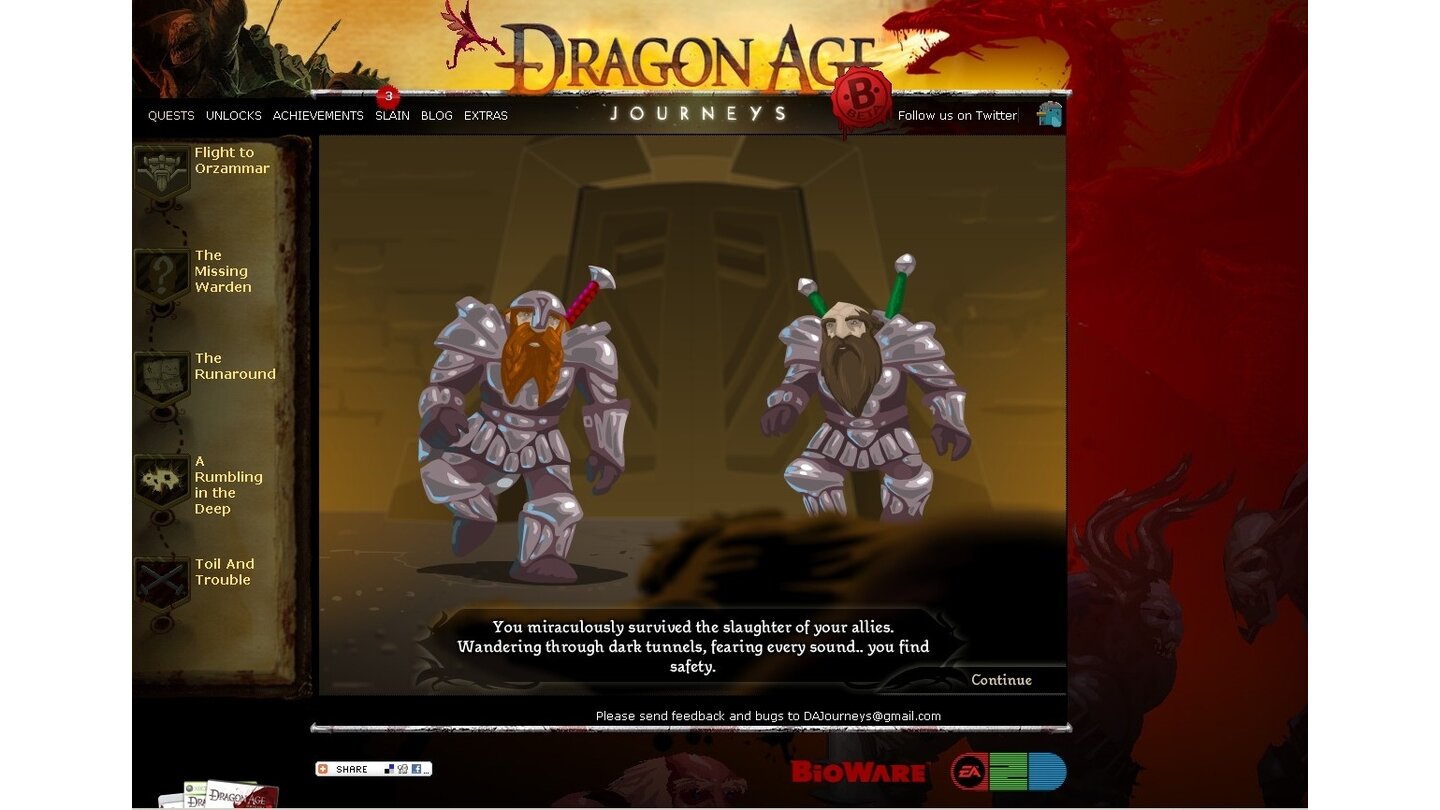 Dragon Age Journeys - Browserspiel Special