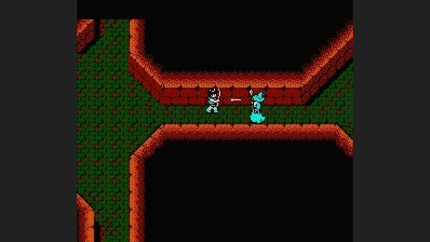 Fighting wizards in a red dungeon