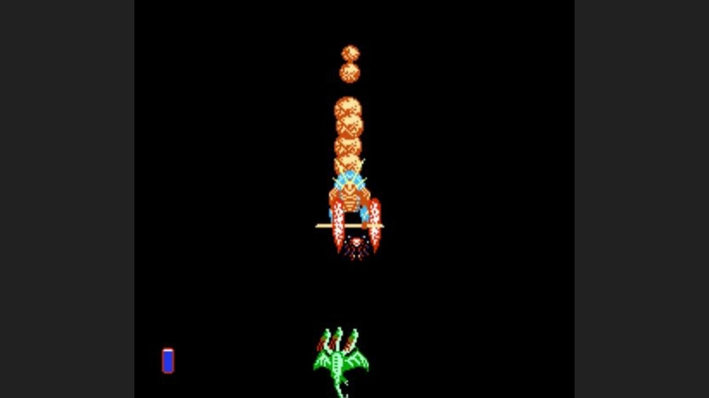 Fighting a boss with a three-headed green dragon