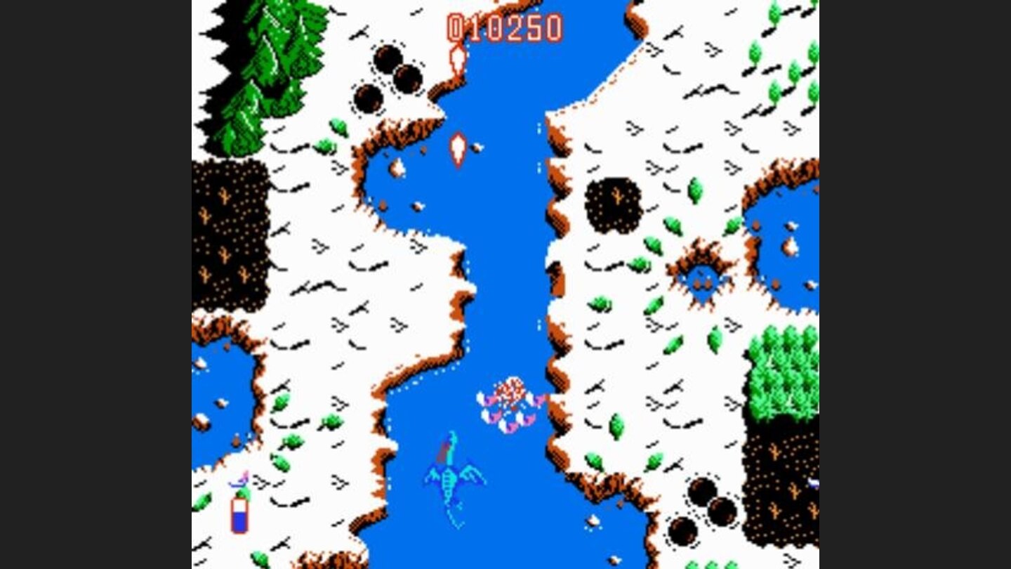 Some enemies shoot out pieces of themselves when they die as shown here... time to dodge