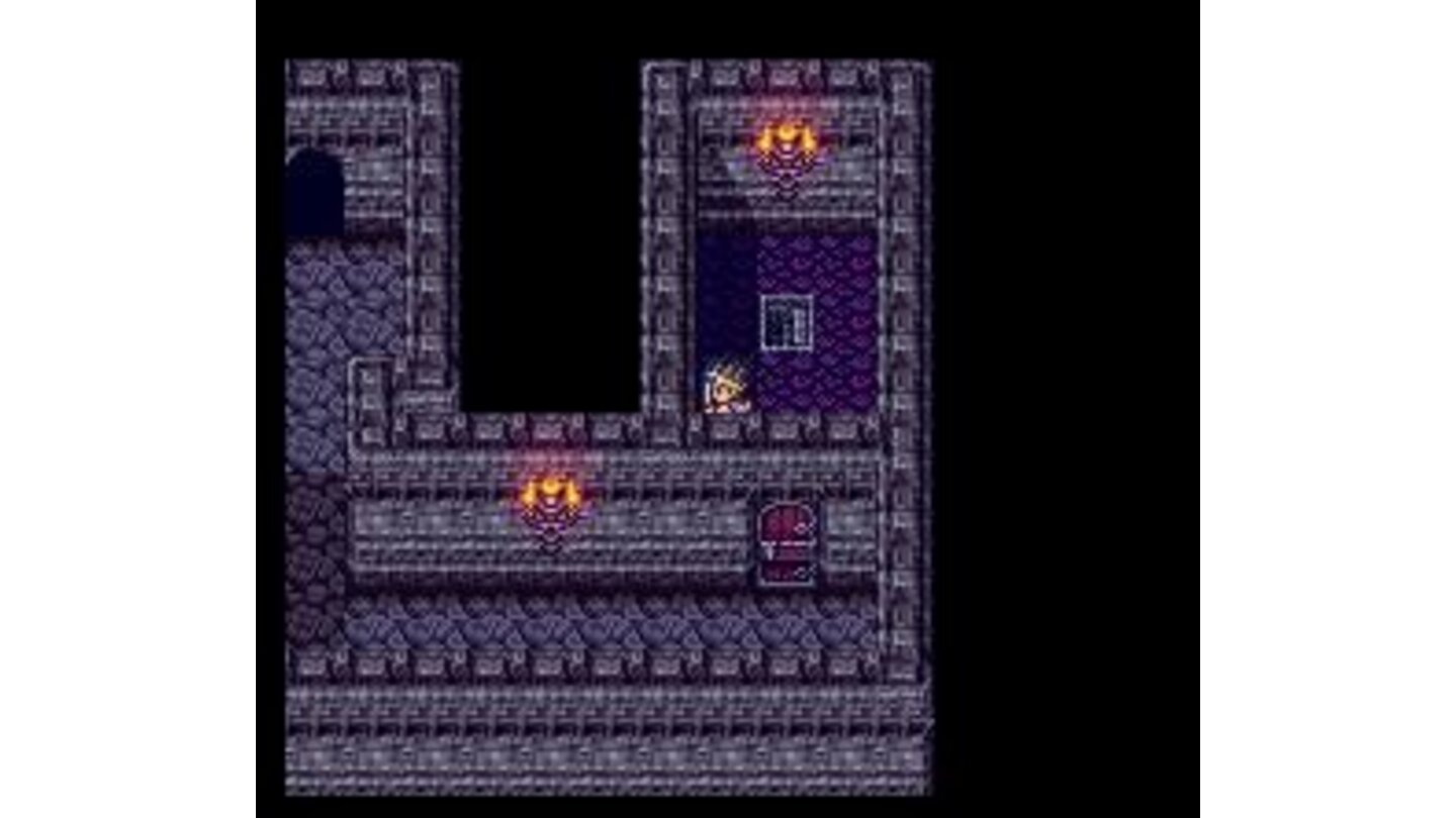 A purple dungeon. Can't unlock the door yet