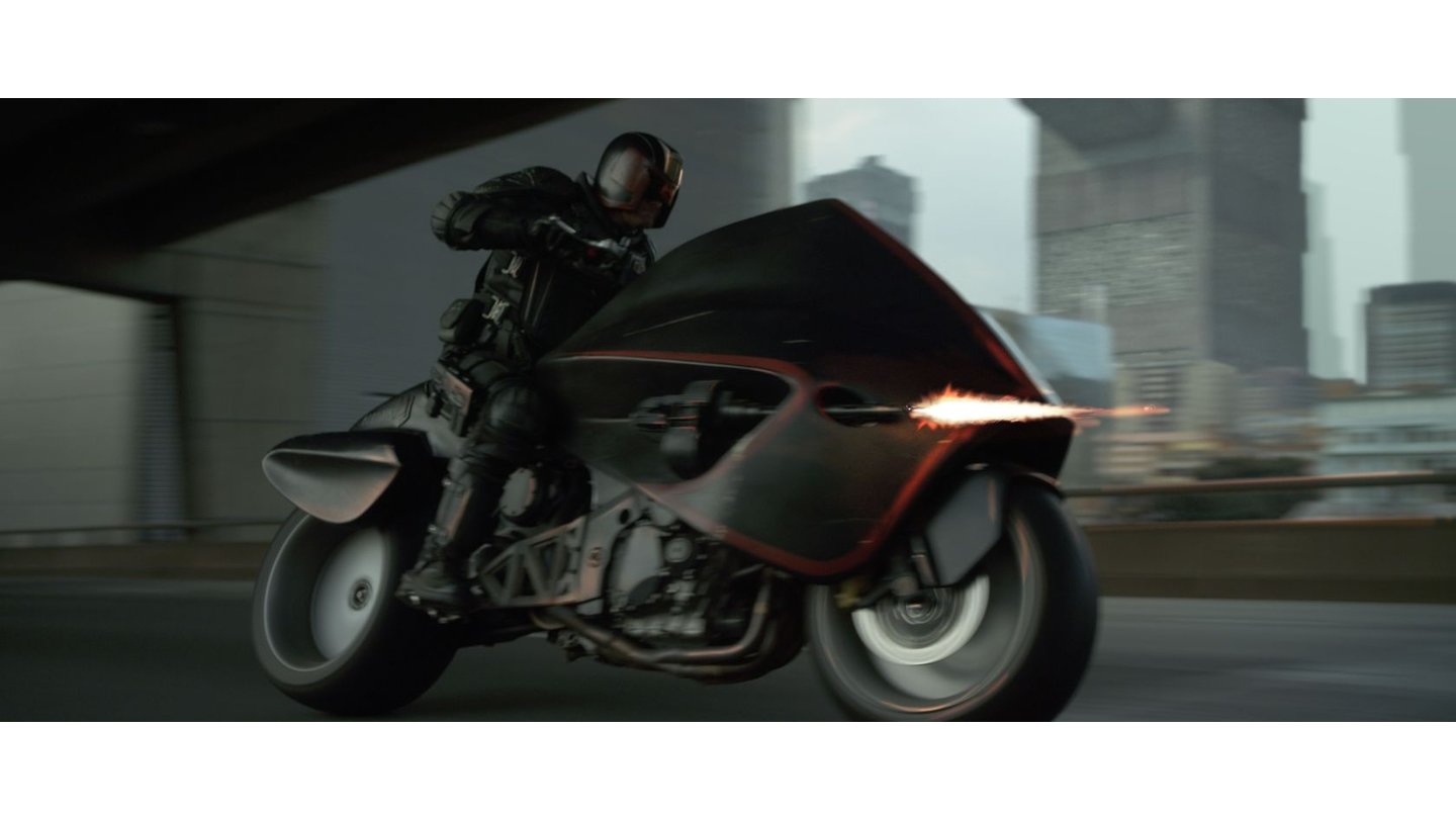 Dredd 3DGeschmackssache: Das neue Lawmaster-Motorrad ist rundum mit Plastik verkleidet und kann nicht mehr fliegen.