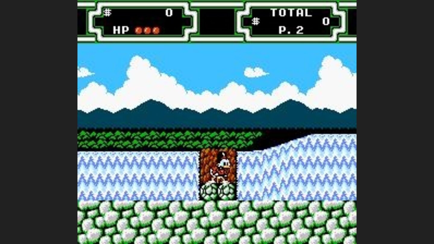 Scrooge at Niagara Falls.