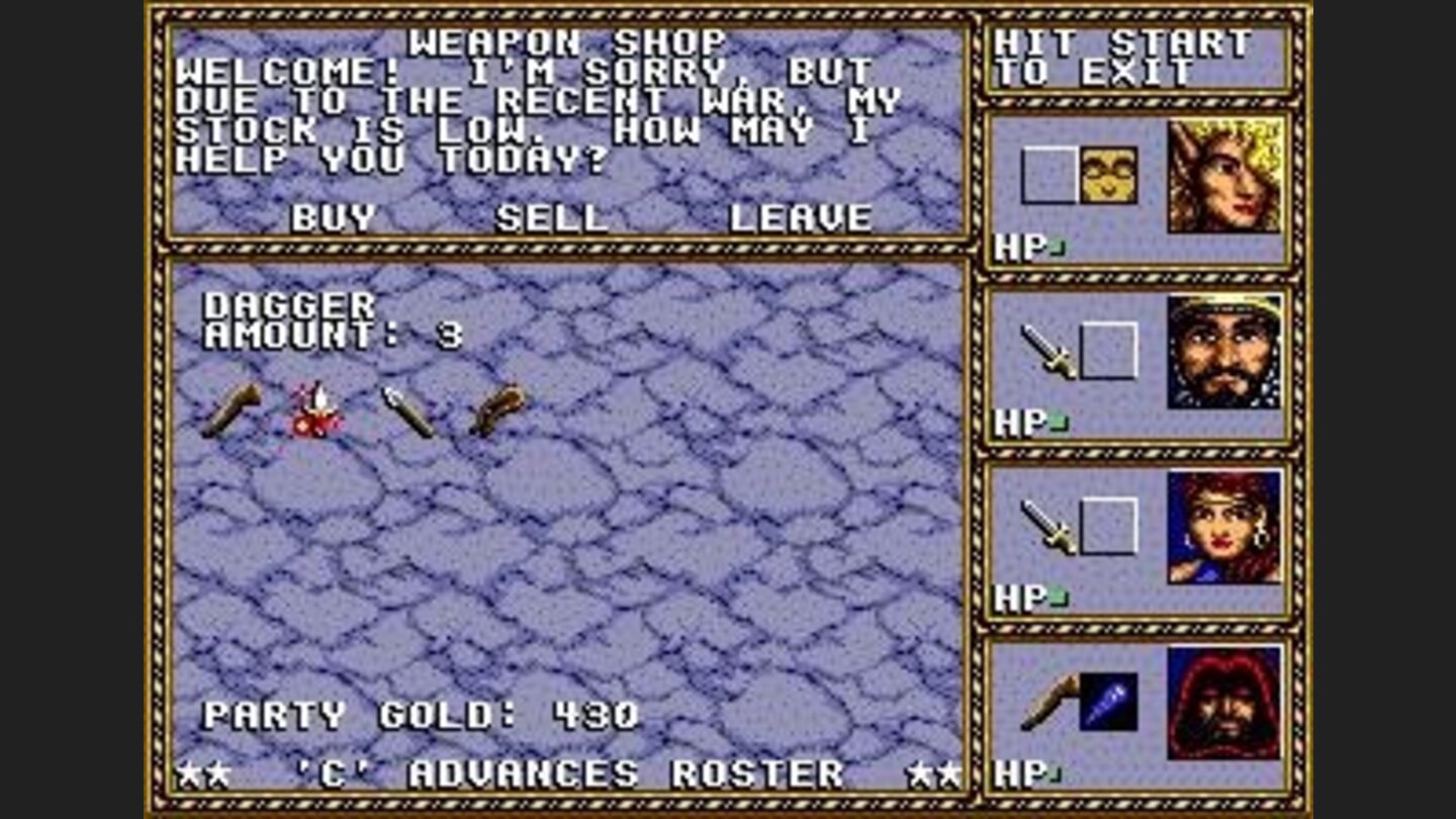 Buy weapons at the weapon shop.