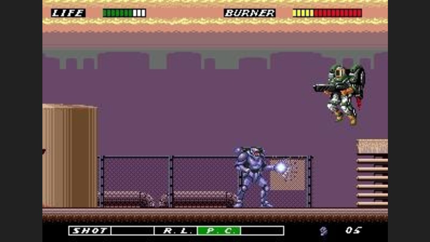 Soldier with a jet pack