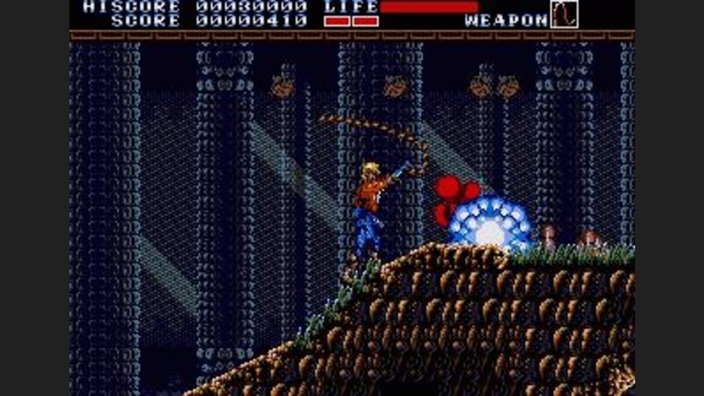 Use the whip to lash some enemies.