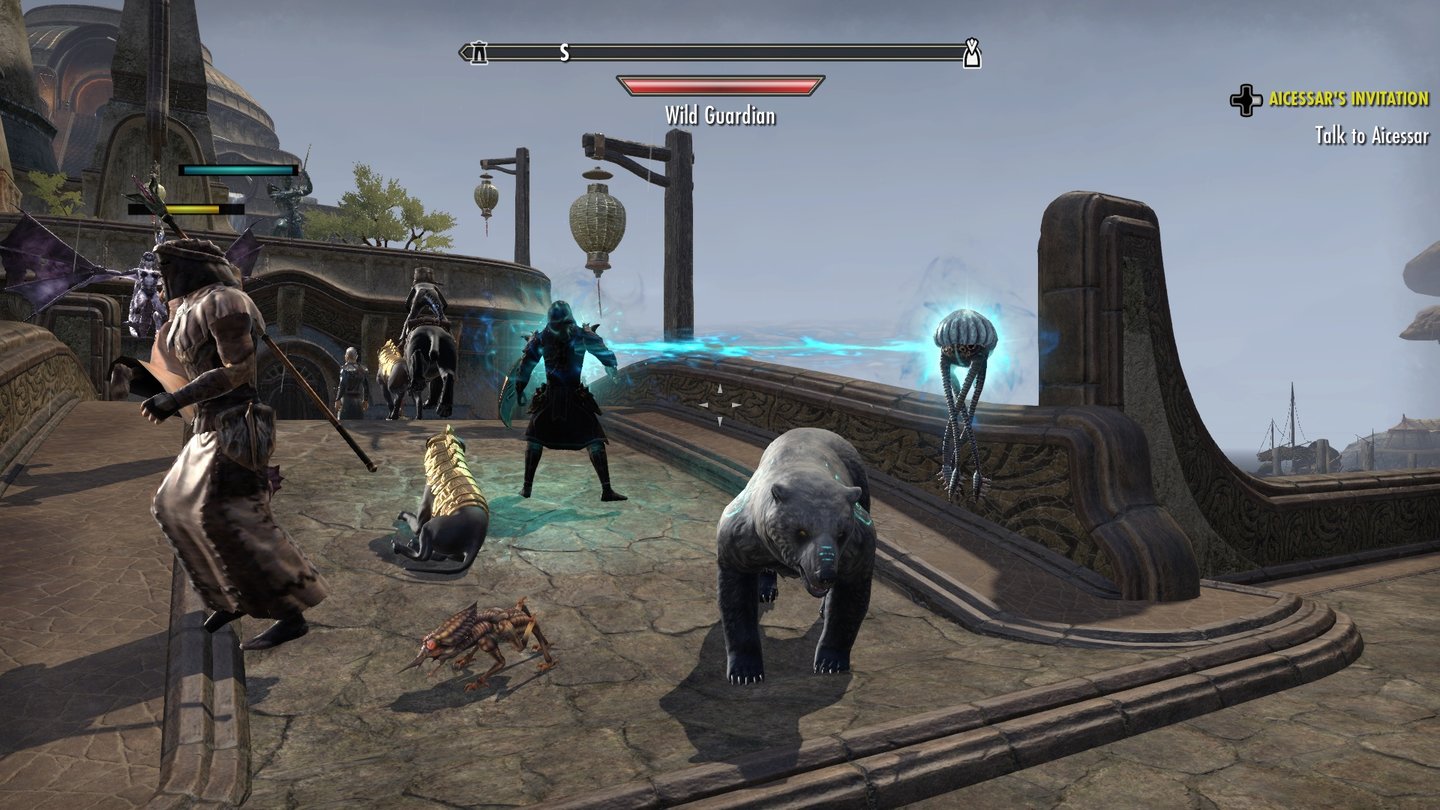 Elder Scrolls Online: Morrowind - KonsoleZum Start von Morrowind will natürlich jeder den Hüter mit seinem Bären-Pet ausprobieren.