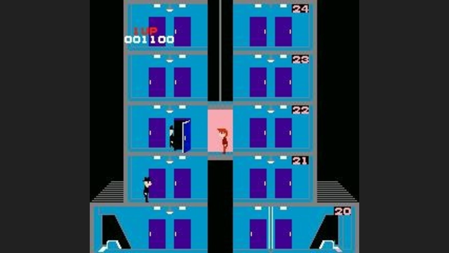 Riding in the elevator