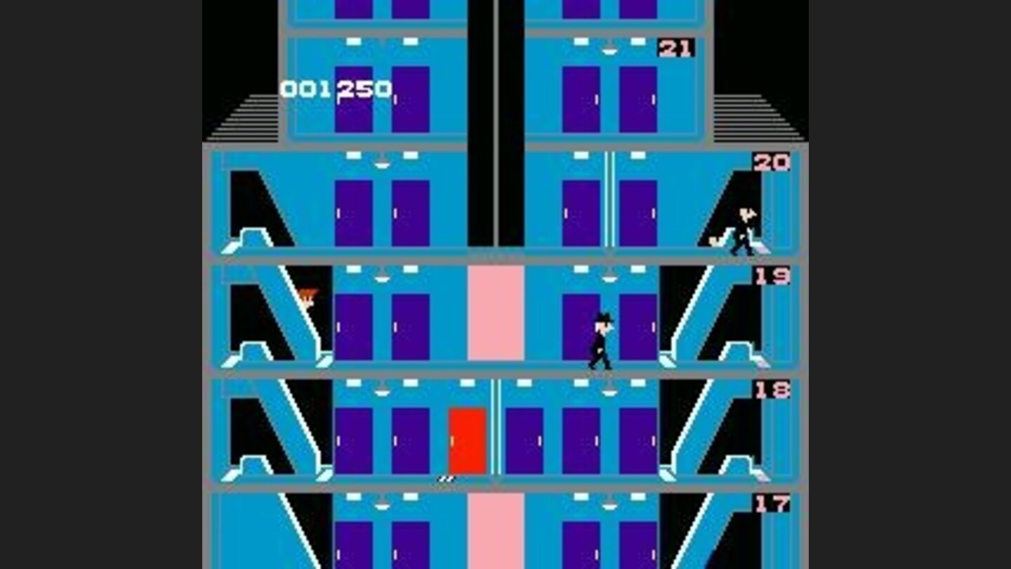 Going down an escalator