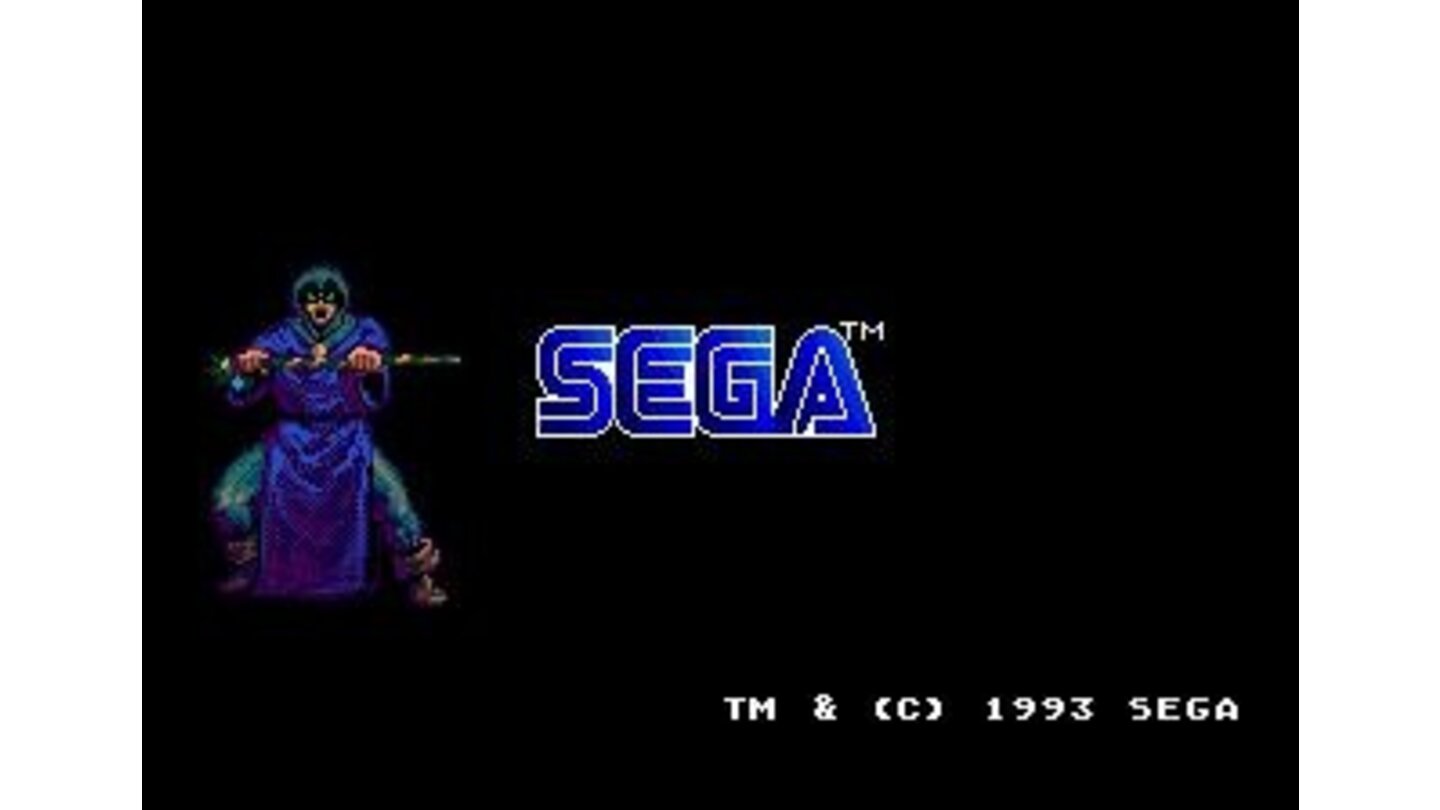 Sega logo with Xavier, one of the game's fighters