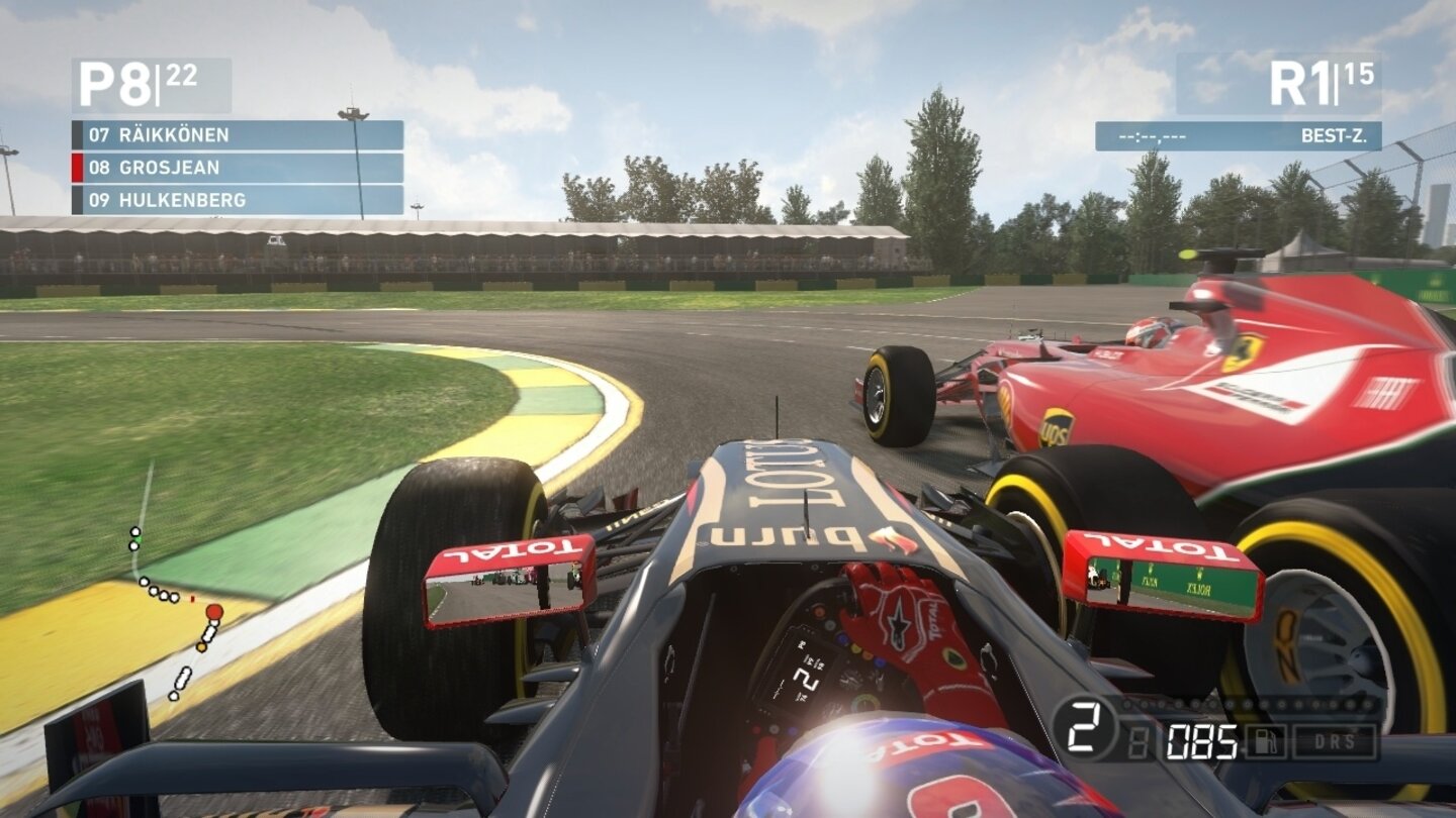 F1 2014... lässt manchmal sogar etwas Platz in der Kurve.