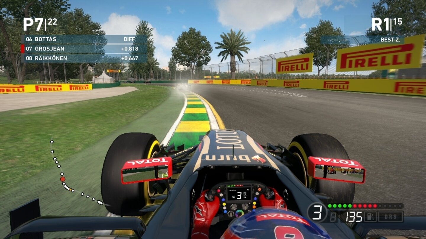 F1 2014Die KI der Mitfahrer ist gut. Die fährt nicht mehr ganz so wild, ...