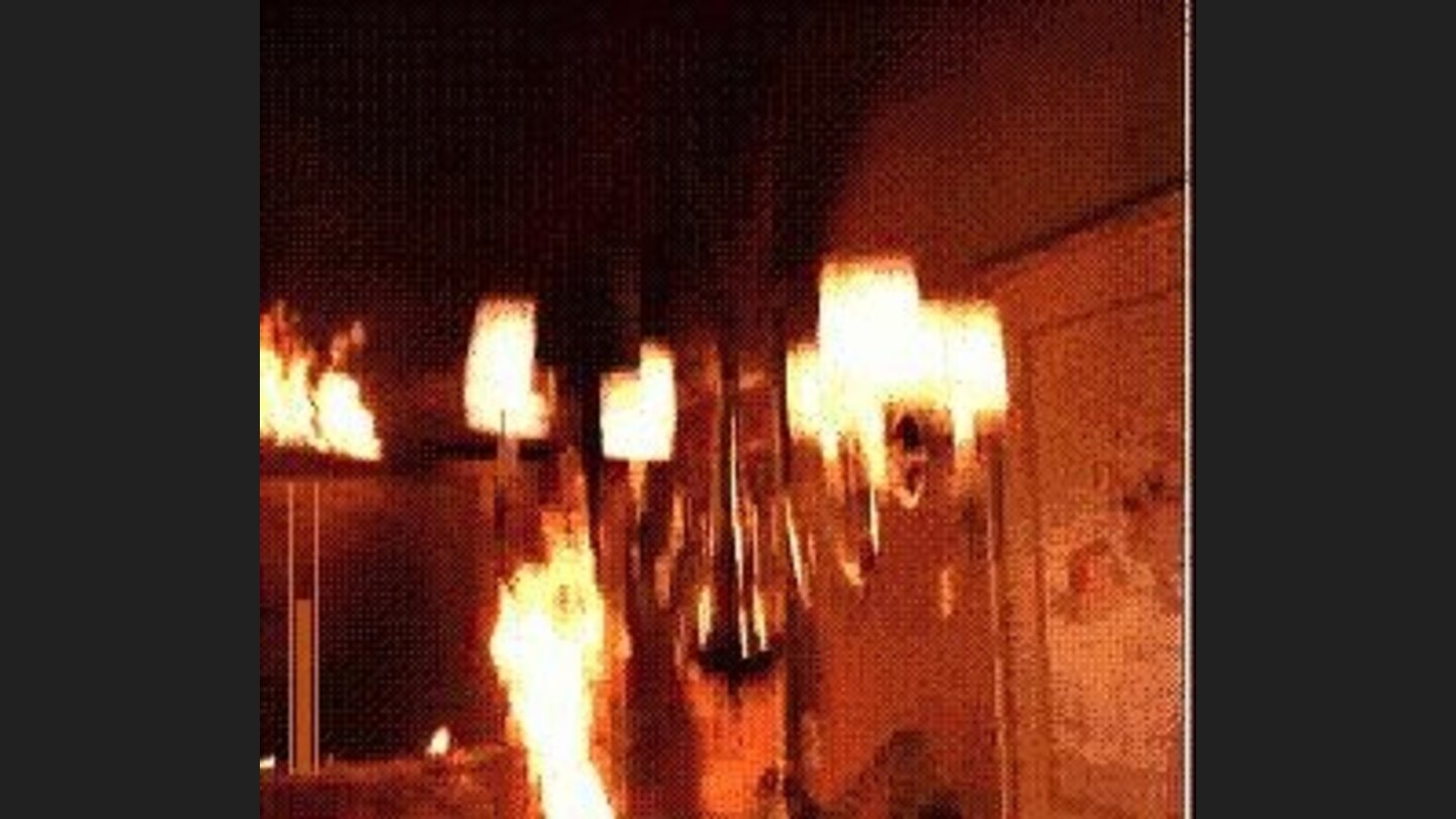 Chandeliers falling down.