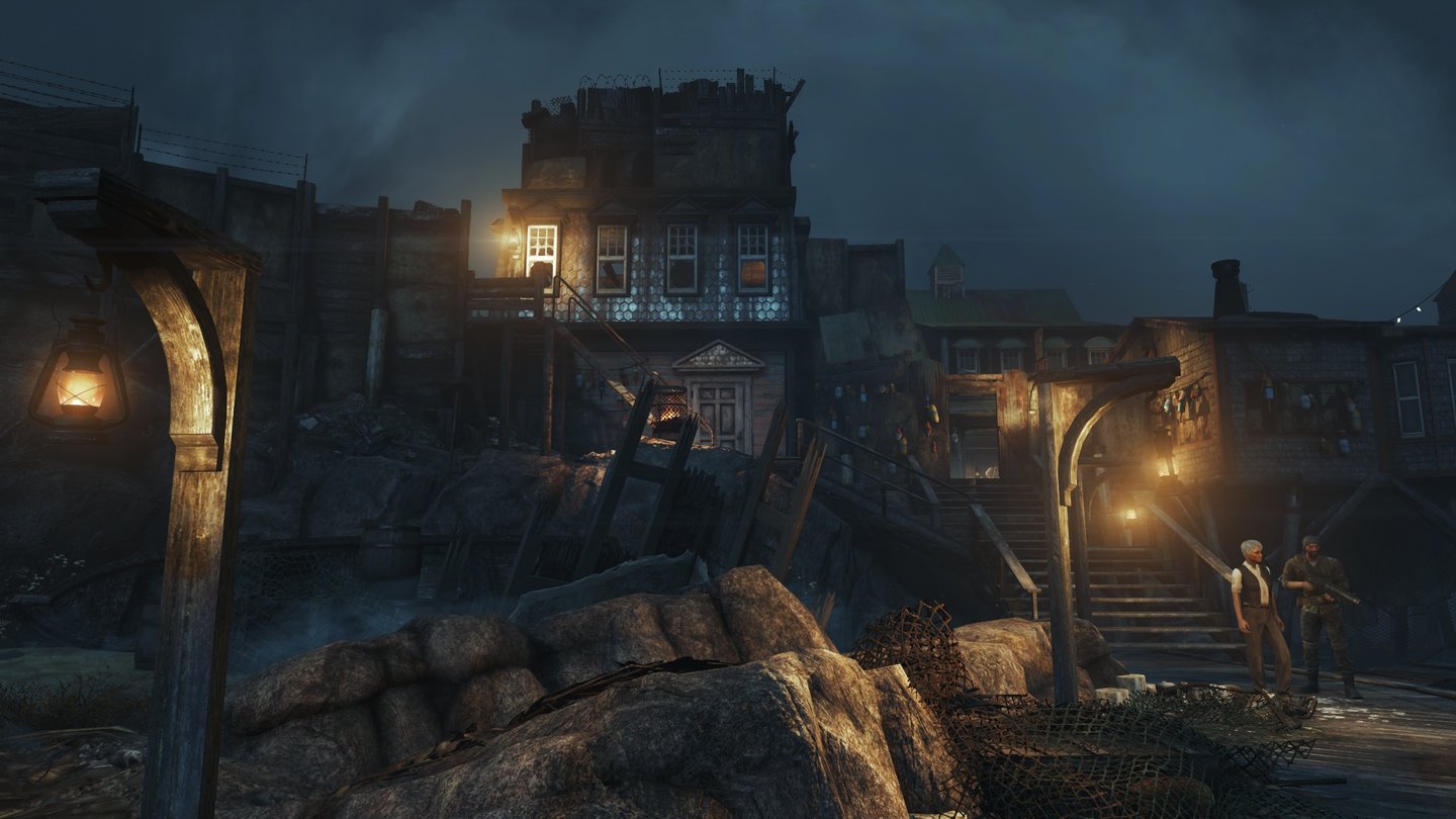 Fallout 4 - Far Harbor:
Bevor wir nach Kasumi suchen, beschützen wir die Stadt vor den Schlingern.