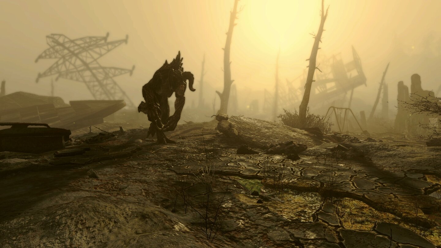 Fallout 4Fallout 4 ist insgesamt etwas bunter als Fallout 3 - typische Ödland-Optik gibt es aber trotzdem.