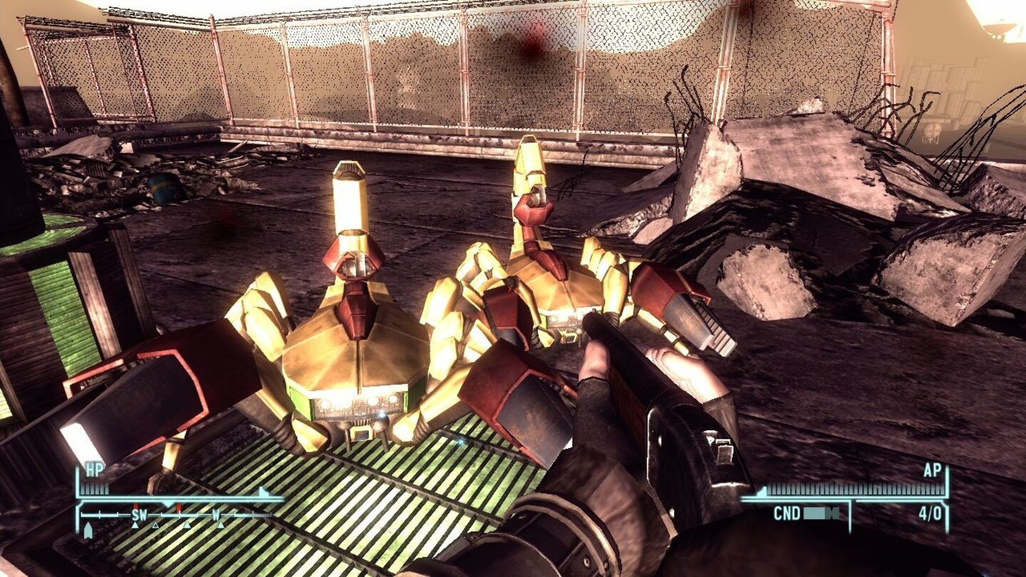 Fallout: New Vegas - Old World BluesAlle Nase lang fallen uns die Roboter-Skorpione von Dr. Möbius an.