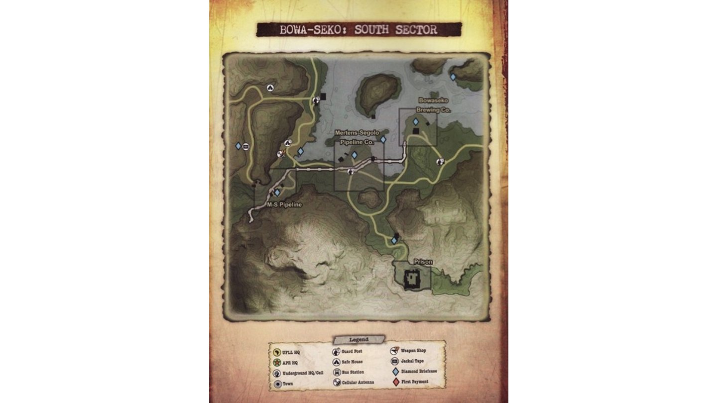 Far Cry 2 - Detailkarte Bowa-Seko (Süden)