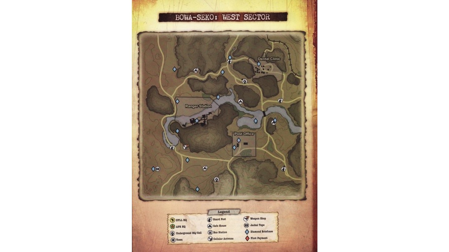 Far Cry 2 - Detailkarte Bowa-Seko (Westen)