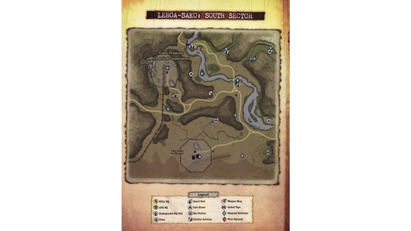 Far Cry 2 - Detailkarte Leboa-Sako (Süden)