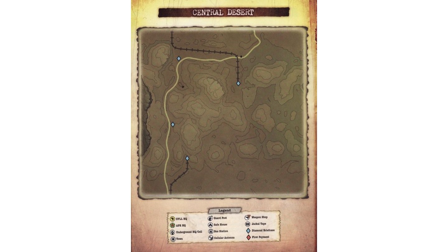 Far Cry 2 - Detailkarte Zentrale Wüste