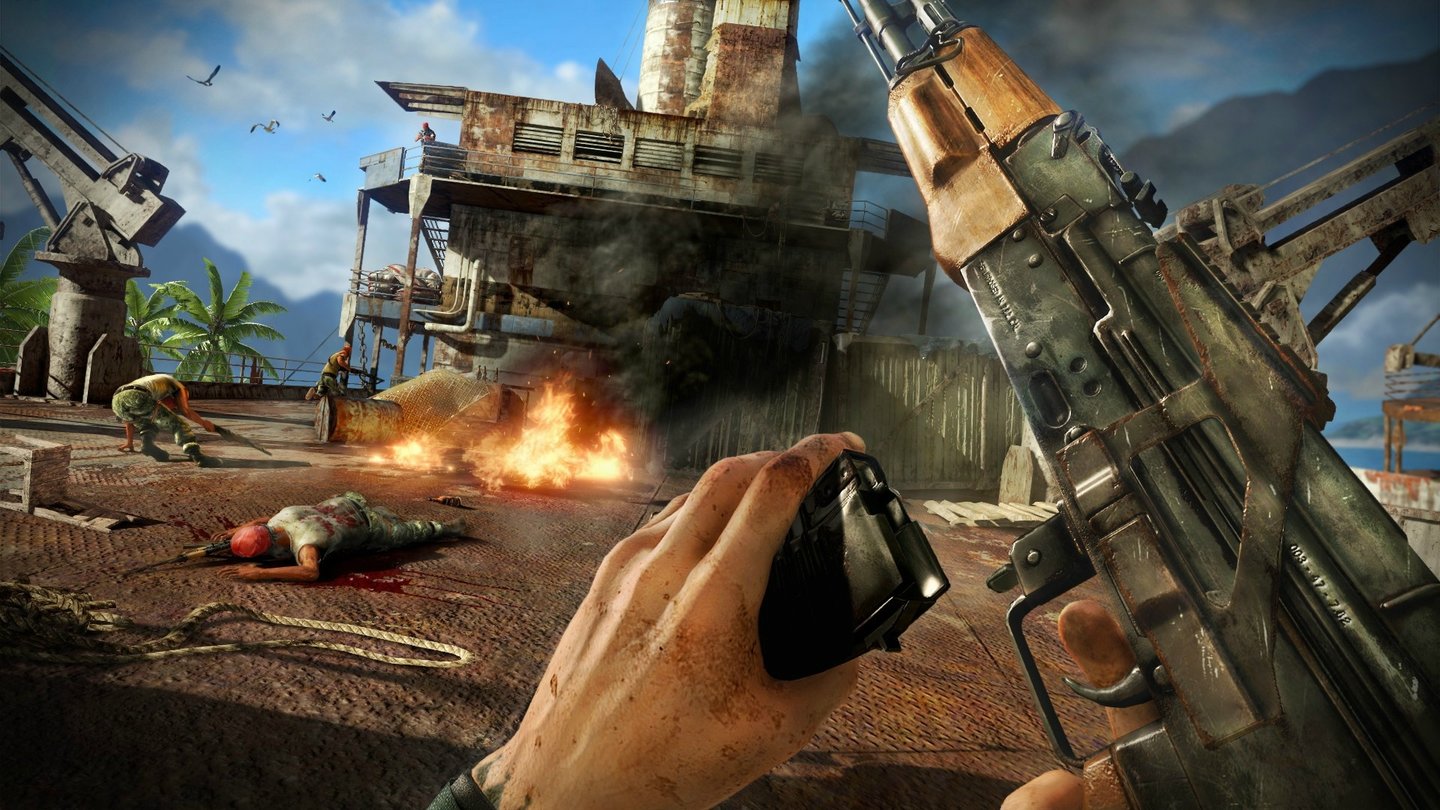 Far Cry 3Mit den Wracks und dem Dschungelszenario erinnert Far Cry 3 wieder stärker an den ersten Serienteil.