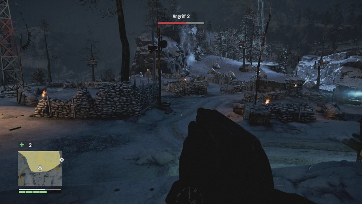 Far Cry 4 Das Tal der YetisVor einem Angriff läuft ein Timer runter, damit man sich noch kurz sammeln beziehungsweise vorbereiten kann.