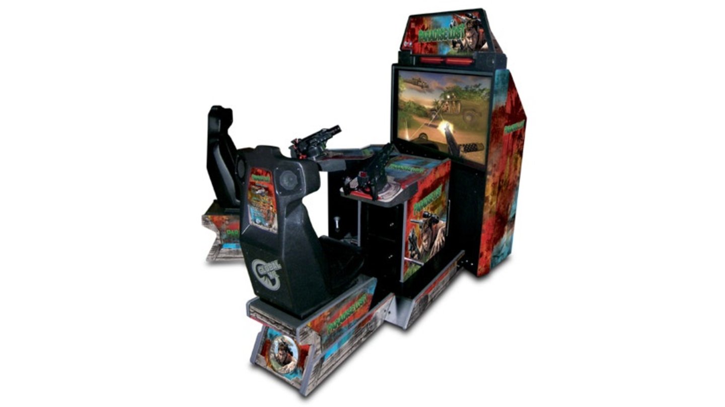  Paradise Lost (2006)Der Rail-Shooter Paradise Lost bringt 2007 das Far Cry-Szenario an die Spielautomaten. Die Spieler benutzen fest montierte Geschütze, um Feindhorden zu besiegen.